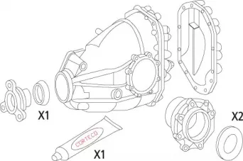 19535815 CORTECO Комплект прокладок, дифференциал
